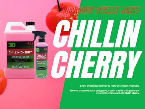 Image of 3D Chillin Cherry Car Air Freshener - 16oz Spray - Natural Cherry Scent from Real Fruit - Water-Based, Non-Toxic, Safe for Pets & People - Long-Lasting Deodorizer