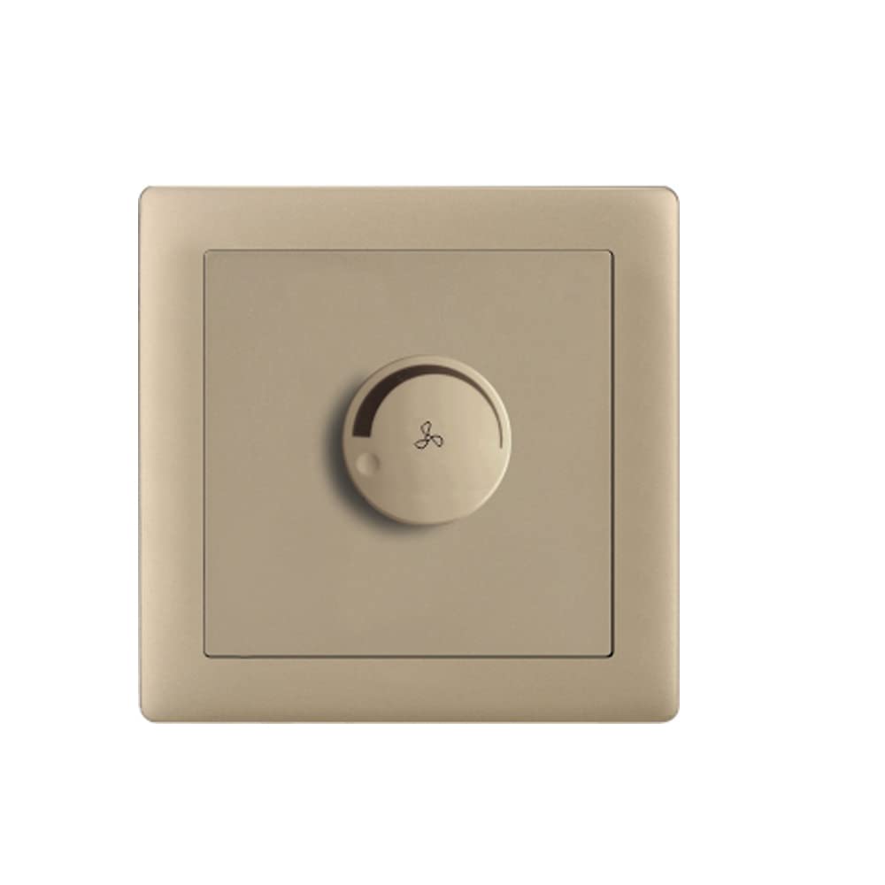 Electric Power Fan Speed Controller Switch For Home Office Kitchen (Gold)