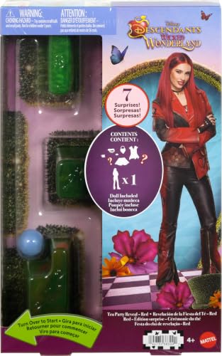 Mattel Disney Descendants: Wicked Wonderland Tea Party Reveal with 7 Surprises, a Red Fashion Doll in Movie Inspired Clothes & Accessories - image 6