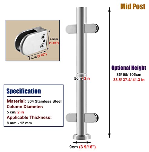 Postes para barandilla de valla con kit universal para interior y exterior 4