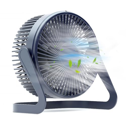 Listado de Ventilador de Oficina los más solicitados. 46 Ventilador de Escritorio USB, Abanico Portátil Silencioso, Rotación de 360°, Mini Ventilador de Mesa Potente para Oficina Dormitorio Viajes (Azul oscuro)