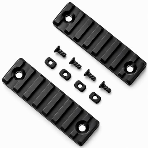 Gotical 7 Slots 3 Inch Alumium Rail Section for MLOK Devices,Matte Finish Black