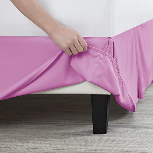 Image of Nestl Light Pink Bed Skirt Cal King Size - Cal King Bed Skirt 14 Inch Drop - Brushed Microfiber Bed Skirts - Hotel Quality Pleated Bed Skirt - Shrinkage & Fade Resistant