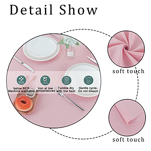 Fitable Rectangle Tablecloth 60X84 Inch Rectangle Tablecloth Stain And Wrinkle Resistant Washable Polyester Table Cloth, Decorative Fabric Table Cover For Dining Table, Buffet Parties And Camping Pink #TOP4