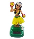 Rosojodg Solar Powered Hula Girl Dancing Figures Decoration Swinging Hawaiian Girl Doll Solar Dancing Figurines, Car Dashboard Ornaments for Car Interior Home Party Decor