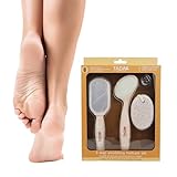 TADA Natural Beauty 3PK Foot Scrubber Set – Callus Remover Kit with Foot File, Natural Pumice Stone for Feet, Pedicure Kit for Women, at Home Foot Spa Gift Set