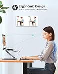 Zewwen Laptop Stand for Desk, Ergonomic Adjustable Foldable Computer Stand with Heat-Vent, Aluminium Alloy Laptop Riser Compatible with MacBook Air, Pro, Dell XPS, Samsung, 10”-16"