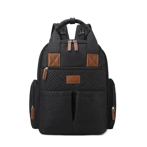 LAND GRANDE AMOR Fralda Sacos Mochila Grande Capacidade Mummy Viagem Fralda Sacos (Preto)