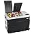 EUHOMY 12 Volt Refrigerator, 58QT Usable Dual Battery Car Refrigerator Dual Zone, Electric Cooler 12/24V DC & 120-240V AC, Car Fridge -4?~68?, Portable Freezer with Wheels for Camping, Truck, Travel