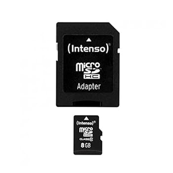 Intenso microSDHC 8GB Class 10 Speicherkarte inkl SD-Adapter schwarz
