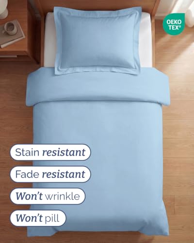 Image of Duvet Cover Twin /Twin XL - 2 Piece Set, College Dorm Room - Sky Blue