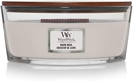 WoodWick średniej wielkości świeca zapachowa w naczyniu w kształcie klepsydry, z trzeszczącym knotem, Lavender Spa, czas palenia do 60 godzin