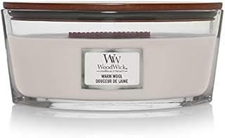 WoodWick średniej wielkości świeca zapachowa w naczyniu w kształcie klepsydry, z trzeszczącym knotem, Lavender Spa, czas palenia do 60 godzin