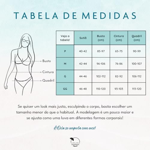 Biquíni Estampado com Bojo Meia-Taça e Calcinha Drapeada Disfarça Barriga (BR, Alfa, GG, Regular, GG