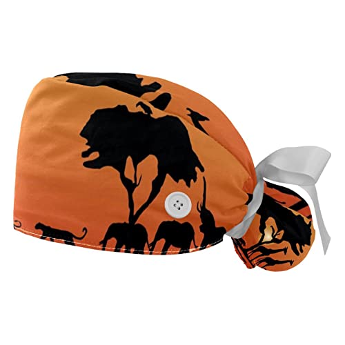 Chapeaux bouffants Couchers de Soleil Girafes pour un confort de travail quotidien optimal