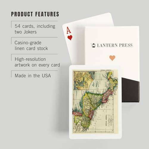 Baraja de Poker Central America 1916, 52 Cartas miniatura 3