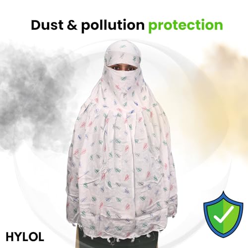 Image of HYLOL Pure Cotton Innovative Stylish Printed Pattern Fancy Scarf With Sun Protection Cover Face Cotton Mask for Women's and Girls