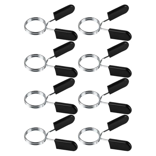 8 barras de pesas con cierre de muelle, cierres de pesas de 30 mm, cierre de resorte, pinzas para mancuernas, para deportes de fuerza, levantamiento de pesas, fitness, gimnasio