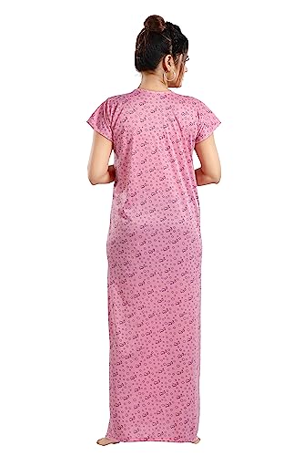 Image of Women's Hosiery Cotton Nighty /Night Dress /Gown in Maternity Wear Printed Maxi