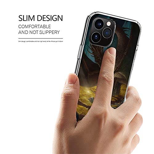 Phone Case The Cover Hobbit Aesthetic Dragon Colorful Gold Shockproof Compatible With Iphone 12 11 X Xs Xr 8 7 6 6S Plus Pro Max Mini Samsung Galaxy Note S9 S10 S20 Ultra Plus, Transparent #TOP1