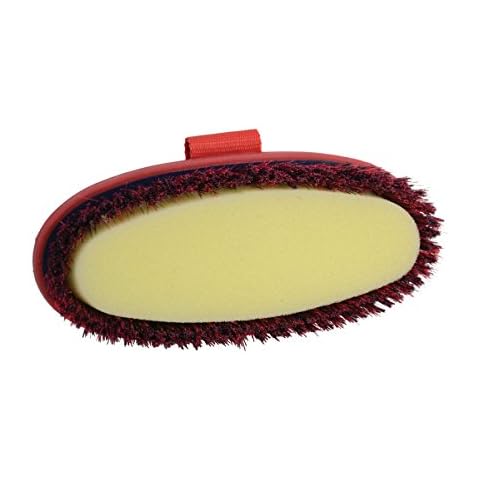 HySHINE Pro Groom Sponge Brush - Navy/Red Cover