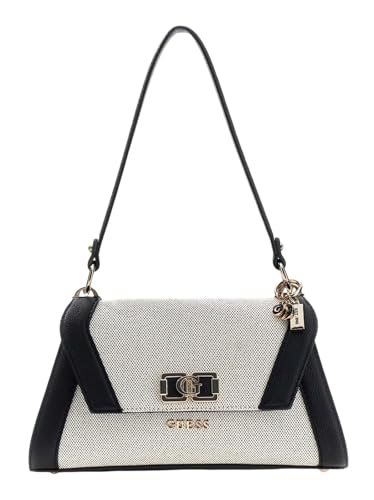 Sac à épaule GUESS Karnilla beige et noir chic pour femme