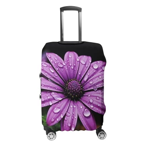 Purple Daisy Luggage Cover, Elastic Luggage Protector Fits 19-32in Suitcases, Washable & Anti-Scratch Suitcase Cover for Men Women M4