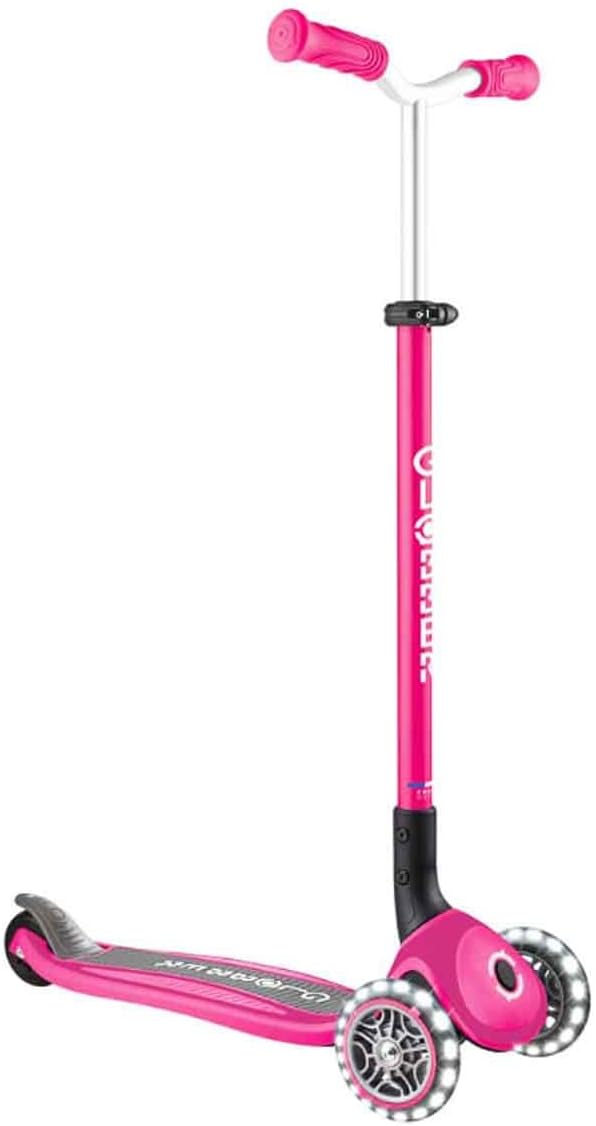 Globber Master Folding Scooter with Light Up Wheels and 5 height adjustable handlebars 74-94cm Suitable from 4 years max user weight 50kg