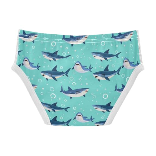 Wusikd Shark Boys' Underwear Cotton Blue Boys Briefs Soft Toddler Underwear 2T2