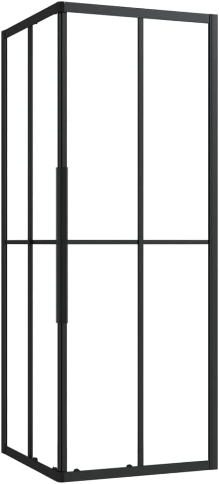 "vidaXL Shower Cabin - Elegant Aluminum and Glass Design for Modern Bathrooms, Compact 27.6"x27.6"x70.9" Dimensions for Easy Installation"