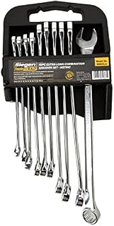 Sealey S0832 Metric Extra-Long Combination Spanner Set, Silver, 10 Pieces