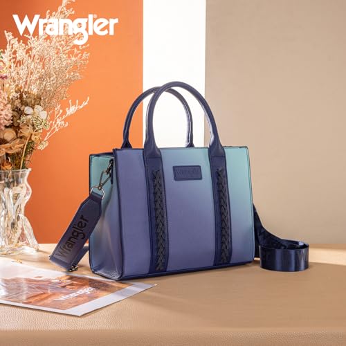 Image of Wrangler Tote Bag for Women Designer Satchel Handbags Top-handle Purses with Strap