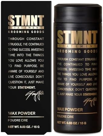 STMNT Grooming Goods Wax Powder, 0.53 oz | Semi-Matte Finish | Added Grip and Volume | Medium Control | Easy To Wash Out | Fuller Feeling Hair