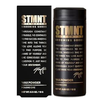 STMNT Grooming Goods Wax Powder, 0.53 oz | Semi-Matte Finish | Added Grip and Volume | Medium Control | Easy To Wash Out | Fuller Feeling Hair