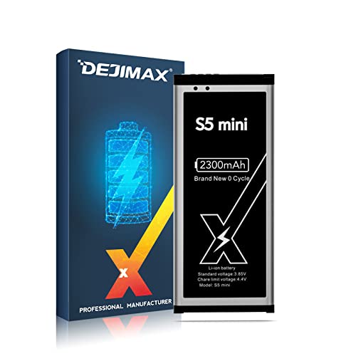 DEJIMAX Batería para Samsung S5 Mini Soporte NFC, 2300mAh Batería de Reemplazo de Iones de Litio de Alta Capacidad para Samsung Galaxy S5 Mini(EB-BG800BBE), Compatible con Todos Los Modelos S5 Mini