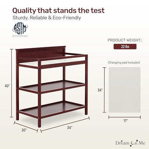 Image of Dream On Me Jax Universal Changing table in Cherry