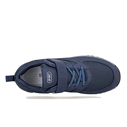 Image of LEADER SHOW Men's Comfortable Walking Shoes Non-Slip Safety Casual Sneakers for Elderly Strap Closure