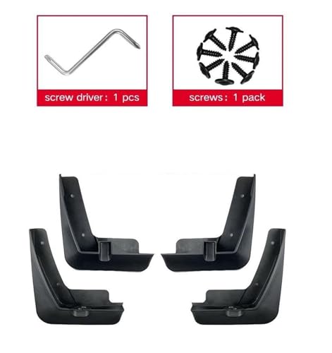 Guardabarros Chevrolet Captiva 2020-2024: salpicaderas protectoras de barro delanteras y traseras 3