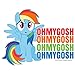 CafePress MLP Rainbow Dash OMG Mug 11 oz (325 ml) Ceramic Coffee Mug