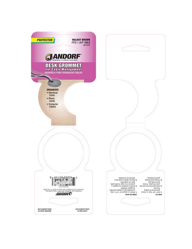 Jandorf Computer Grommet Fits 1-3/4 In. Cut Out