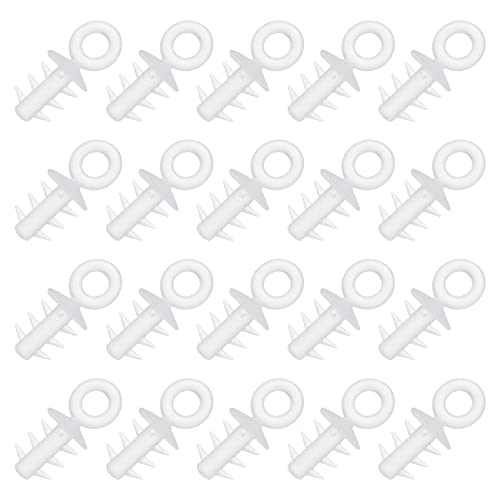 Happyyami 200pcs Decorative Ball Caps for Christmas DIY Transparent Foam Ball End Caps Creative Ornaments Holder for Tree Decor Easy to Use Accessories for Hanging Balls