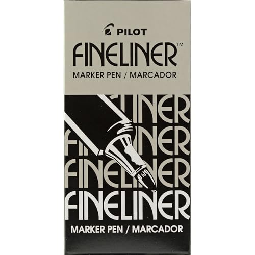 PILOT Fineliner Marker Pens, Fine Point, Black Ink, Dozen Box - image 2