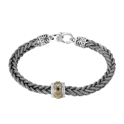 S925 Sterling Silver Passepartout Bracelet, Men's And Women's Vintage Passepartout Braided Bracelet