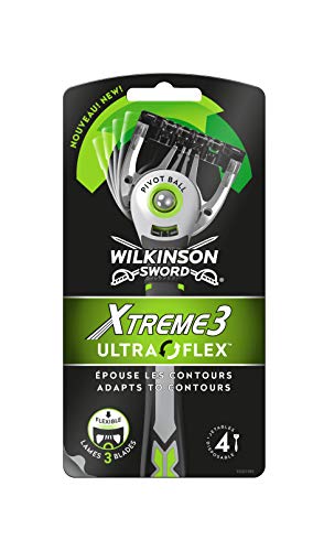 WILKINSON Xtreme 3 Ultra Flex - Rasoi usa e getta maschili, confezione da 4