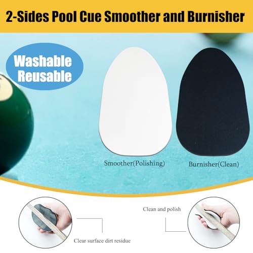 Pool Cue Shaft Wax Set, 2/3 Pack Pool Cue Stick Wax Cleaner with Cleaning Cloth Cue Shaft Burnisher and Smoother for Wood Pool Stick - Image 5