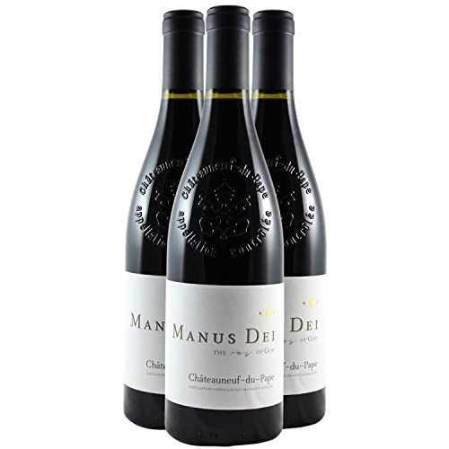 Châteauneuf-du-Pape Manus Dei tinto 2019 - Château Sixtine - DOP - Valle del Ródano - Francia - Variedades de uva Grenache,Syrah,Mourvèdre - 3x75cl