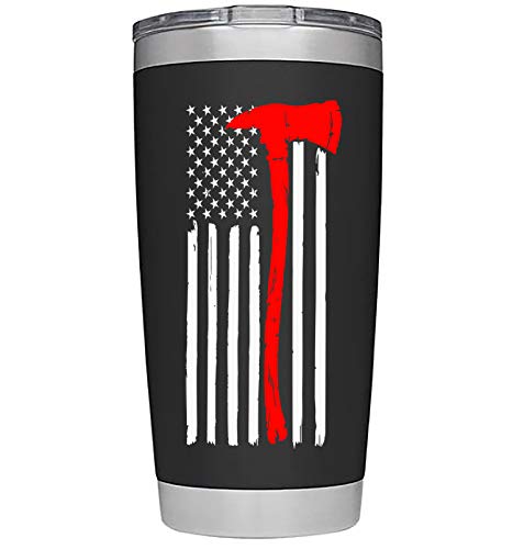 Firefighter Gifts for Men, Large 20oz Travel Tumbler/Mug with Lid for Coffee Cup