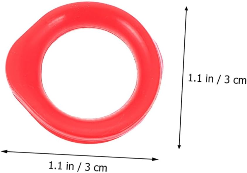 Toyvian 4pcs Silicone Scissors Finger Rings Grip for Hair Cutting and Pet Grooming Scissors, Comfortable Handheld Ring Covers in Red and Dark Colors, Protective Accessory for Groomers image 2