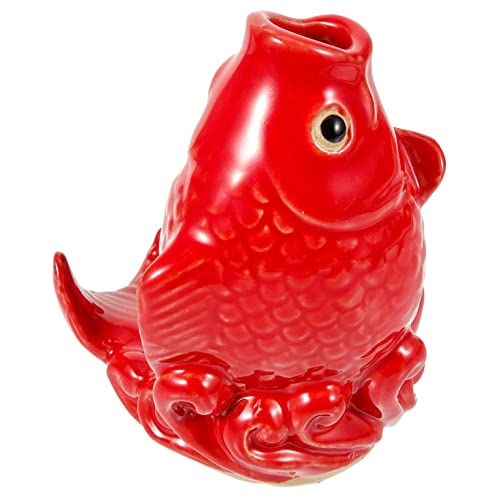 Totority Ceramic Carp Statue Outdoor Water Fountain