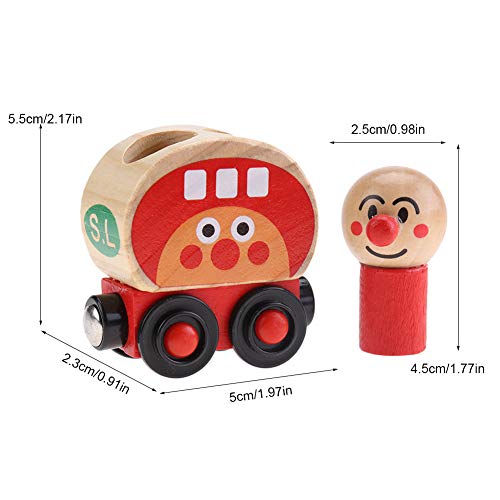 OhhGo Holzeisenbahn Spielzeug Mini Holz Magnet Zug Set für über 3 Jahre alt Jungen und Mädchen – Bild 4
